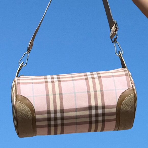 Authentic Y2K Burberry Pink Nova Check Shoulder Bag - Picture 6 of 7